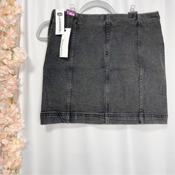 Newbury Kustom Dresses & Skirts - New Newbury Kustom denim black mini skirt